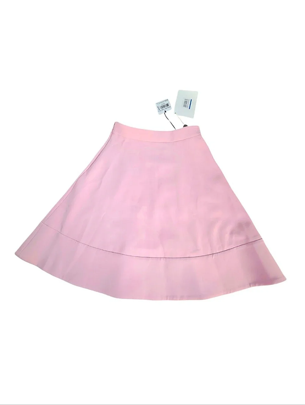 NWT. MOSCHINO COUTURE Fluted Mini Skirt In Baby Pink With Heart Patch Pockets